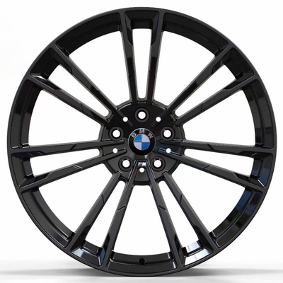 20&quot;はBMWのための黒い造られた車輪に5つのシリーズ光沢をつける
