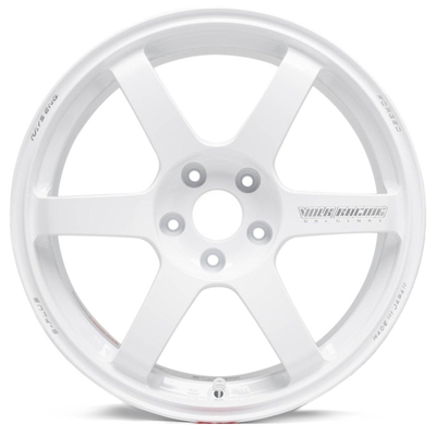 ダッシュ白い18X9.5 +38 SとVolkの競争TE37冒険談+45 5x114.3 5X120