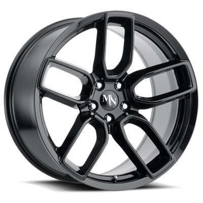 オフセット0-80mm Monoblockは車輪の無限の終わりの光沢の黒の縁を造った
