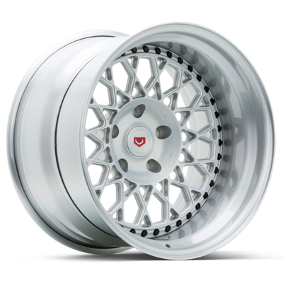多スポークVossen ERA-1 BMW E46 M3のための3部分のマットの銀の車輪