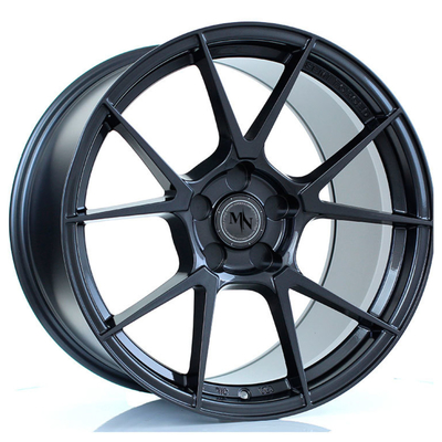 24"への上限の16"光沢の黒の炉の自動車輪6061-T6