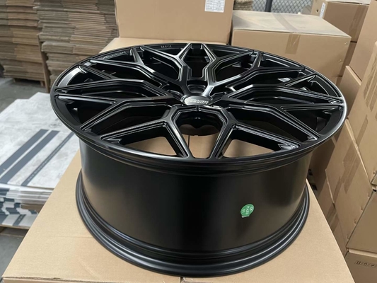 Vossen HF-2のサテンの黒い造られた車輪