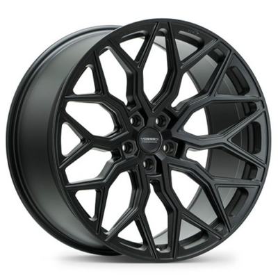 Vossen HF-2のサテンの黒い造られた車輪
