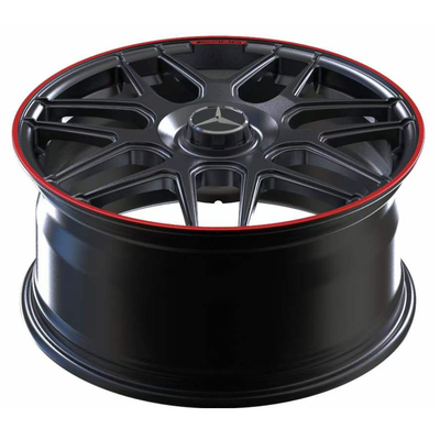 19&quot;は赤い唇を搭載するマットの黒ベンツAMG GTのための車輪を造った